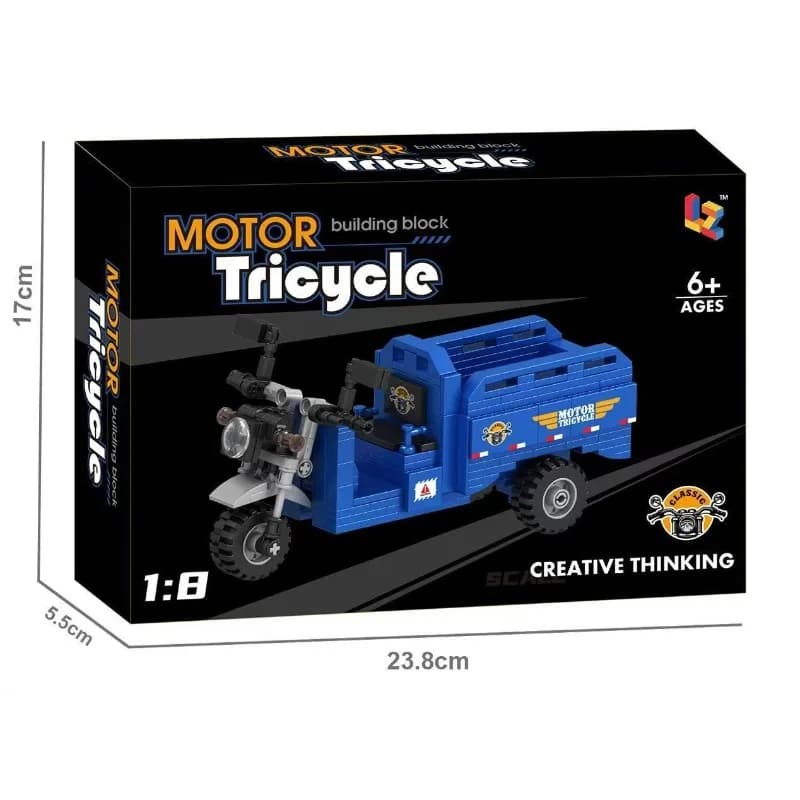 Building Block Three Jumpers Motorcycle Simulation Model Children's Educational Assembly Toys Birthday Gifts