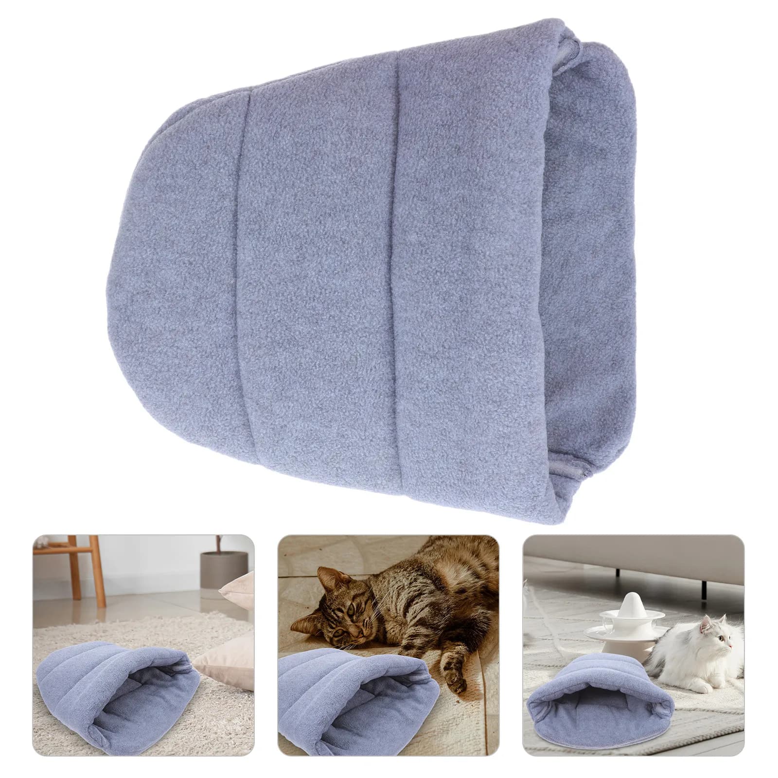 Cuce for Domestic Animals, Hot Peel Bag for Small Dogs and Cats, Semi-Closed Triangular Tent for Interior, Cushion, Winter Bed for Dogs and Cats