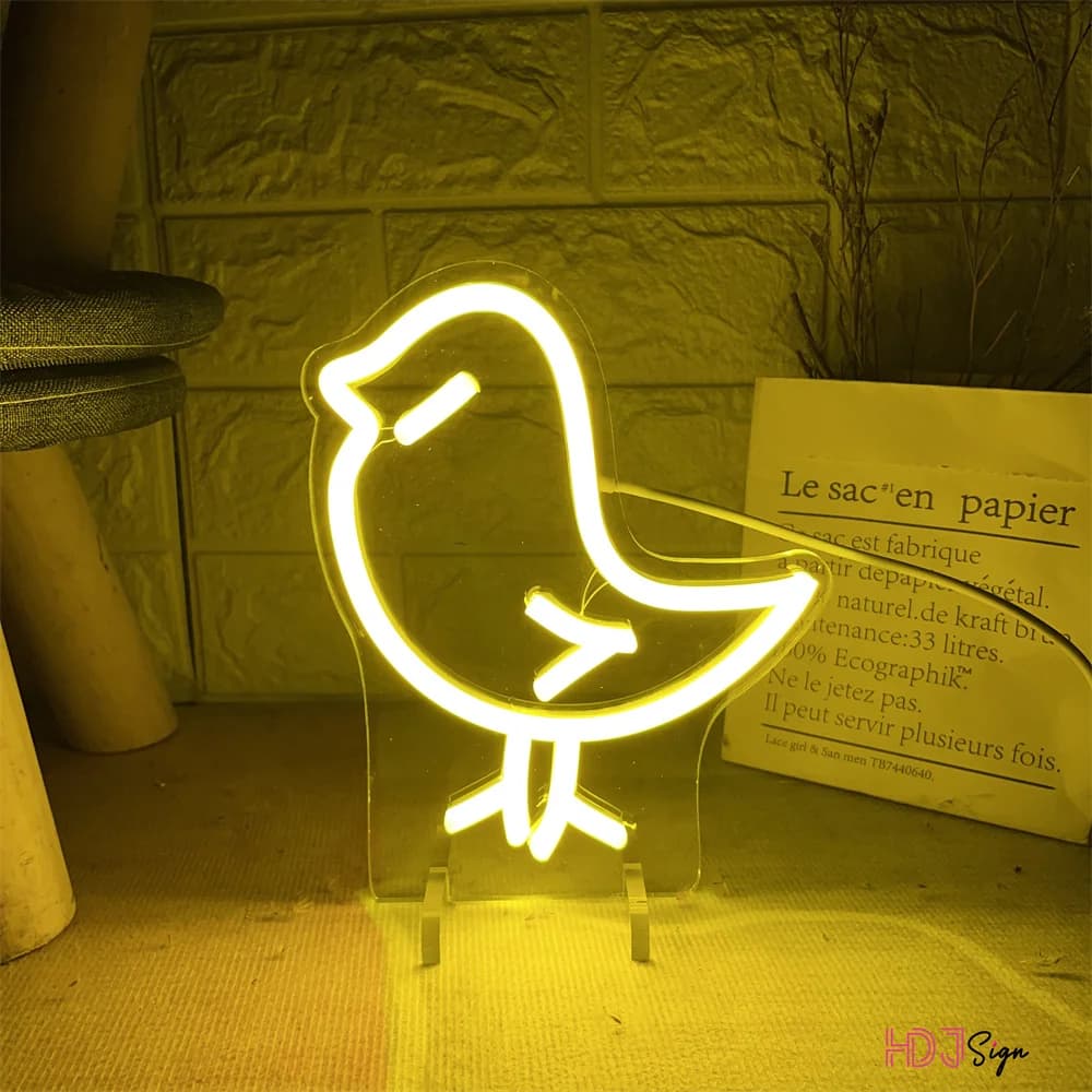 Pulcino Pet Animal Light LED Neon Night Light Sign Home Girl Boy Bedroom Party Table Decor Neon Desk Lamp Lights Kitchen Decor