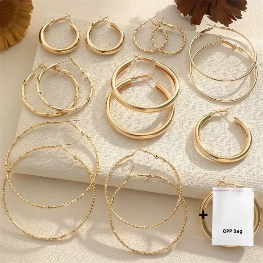 8 paia, un set di otto paia di orecchini pendenti versatili. Stili multipli per ogni occasione, perfetti come regalo per lei.