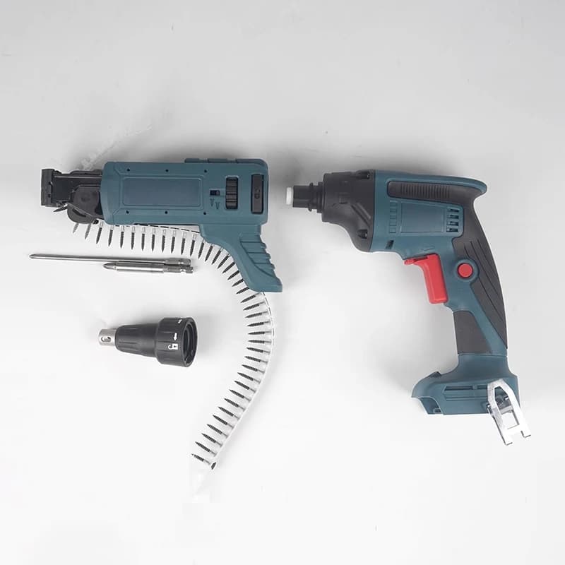 Pistola sparachiodi elettrica a catena agli ioni di litio senza spazzole 21V per uso su cartongesso e soffitto Pistola sparachiodi elettrica a 1 batteria/2 batteria