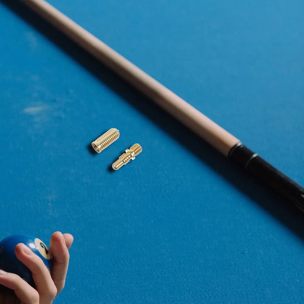 Set di viti di prolunga per stecca da biliardo, viti di giunzione in rame per impieghi gravosi, connessione stabile, hardware per giunti di stecca da biliardo, accessori per snooker