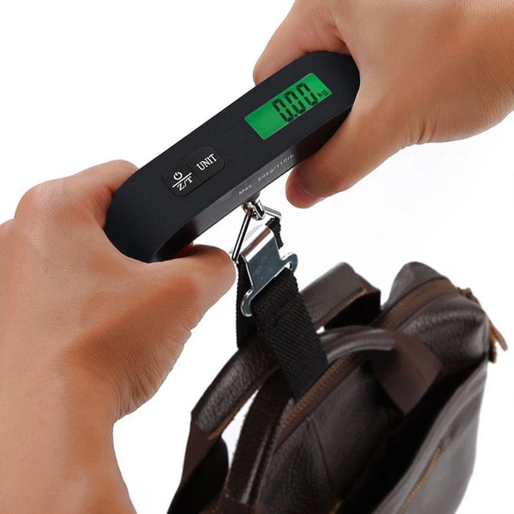 Portable Electronic Hanging Luggage Scale with LCD Display, 110lb/50kg Capacity–Ideal for Suitcase, Baggage and Travel Weighting