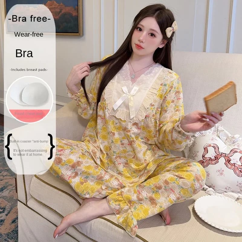 Women's Loungewear Set 2026, Fashionable Pyjamas Plus Size Sleeve, Cute Print Pajama Outfit for Women