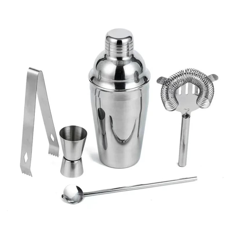 "Bartender Kit Stainless Steel - English Style Cocktail Shaker Set with Jigger, Complete Bar Tools for Home" bar accessories