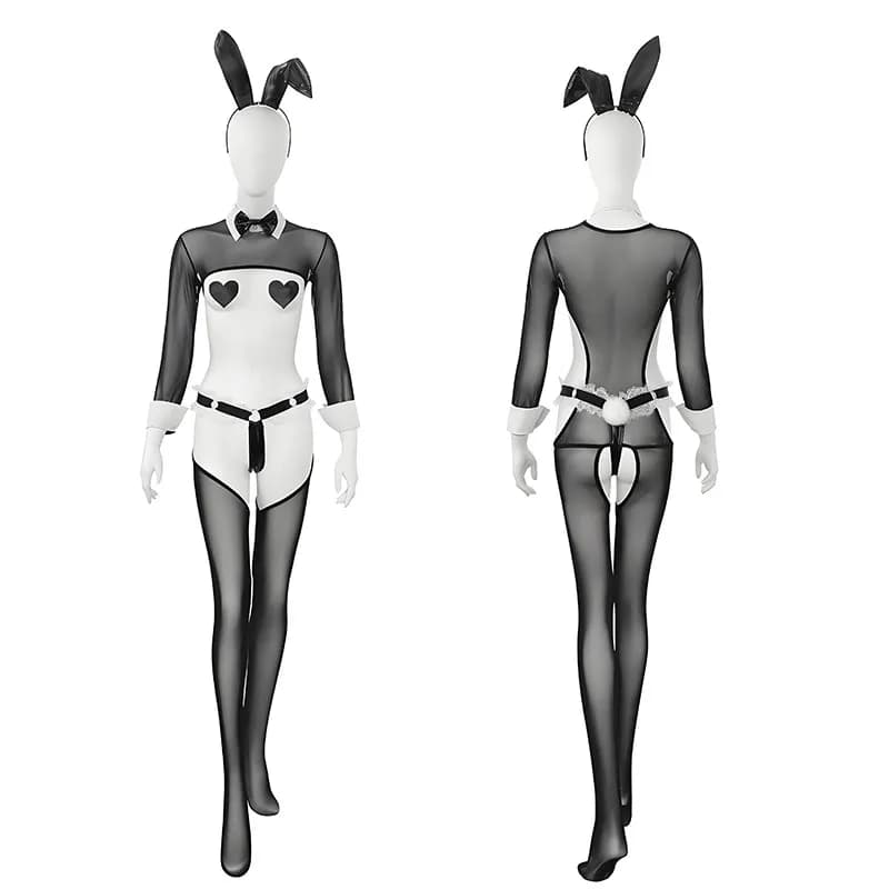 Costume da Cameriera Anime, Body in Rete, Lingerie Sexy, Pigiama Tentazione da Maggiordomo, Abiti per Halloween, Costumi Cosplay