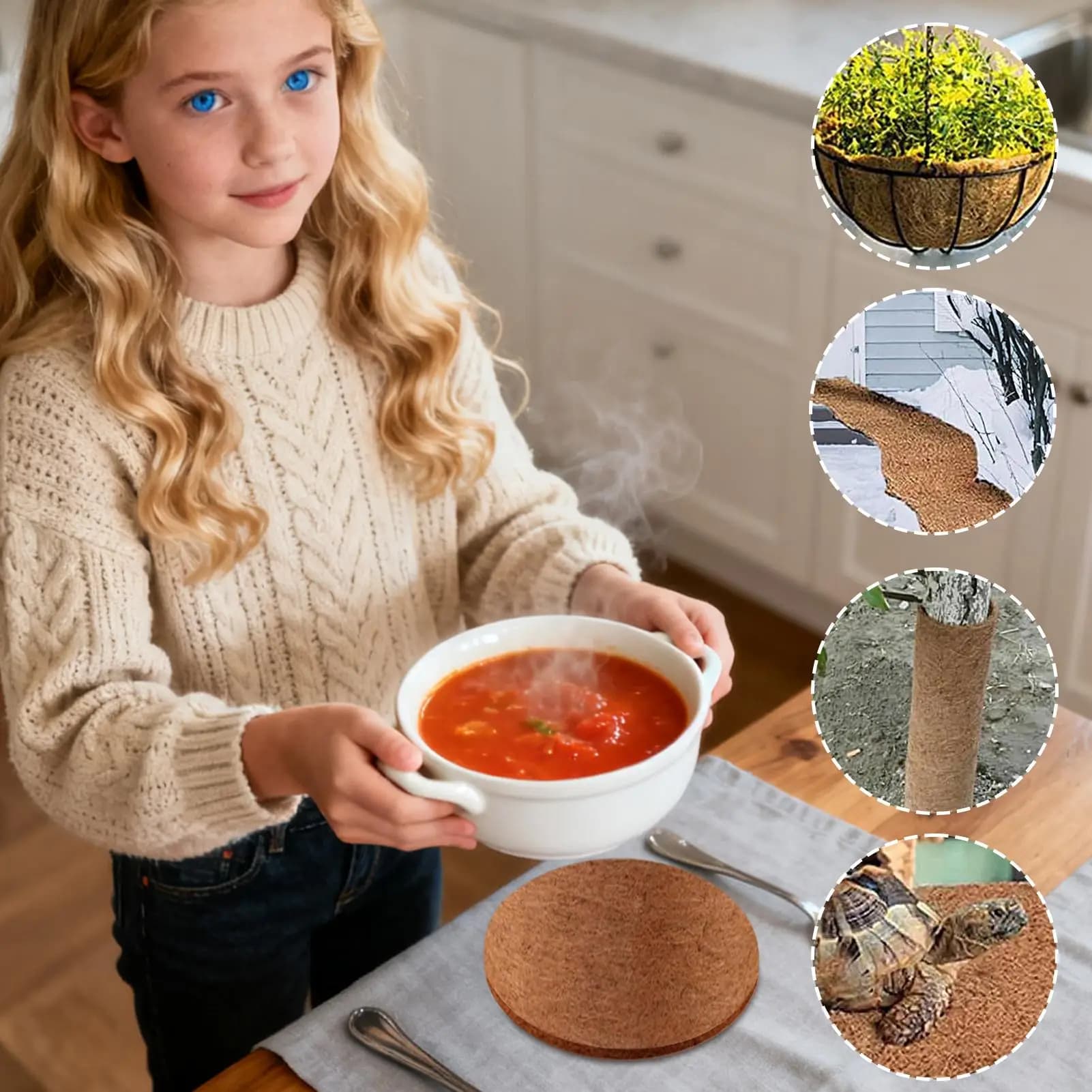 Coco foil for flowerer Roll of breathable carpets Safe Roll of carpets for reptiles to cultivate the inner garden Plant the outdoor emposing house