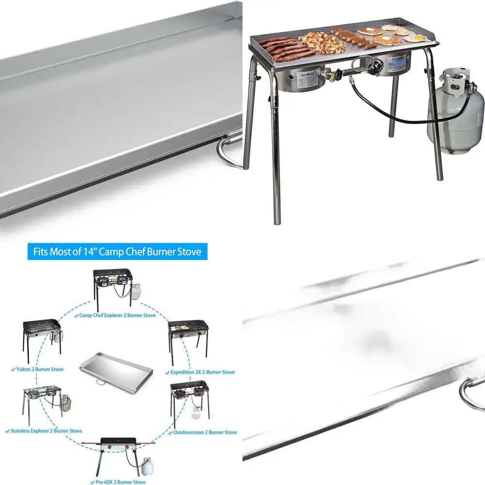 Spare plate for Camp Chef SG60, 14 with handle, compatible with 2 burner systems