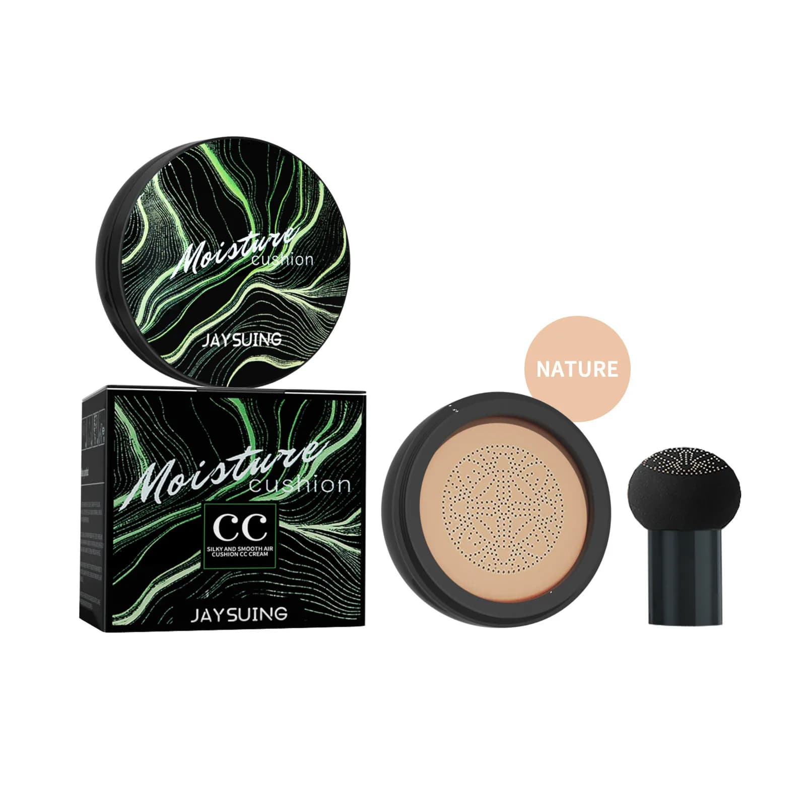CC Cream Fondotinta viso Testa a fungo Idrata Cuscino d'aria Correttore Impermeabile Base illuminante a lunga durata Tono Bb Lozione