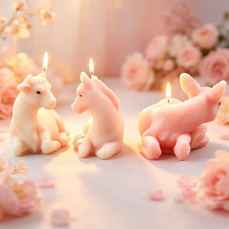 Horse Silicone Candle Mold DIY Deer Cow Shape Scented Candle Mold for Soap Resin Craft Making Home Decor Cow Lovers Gifts
