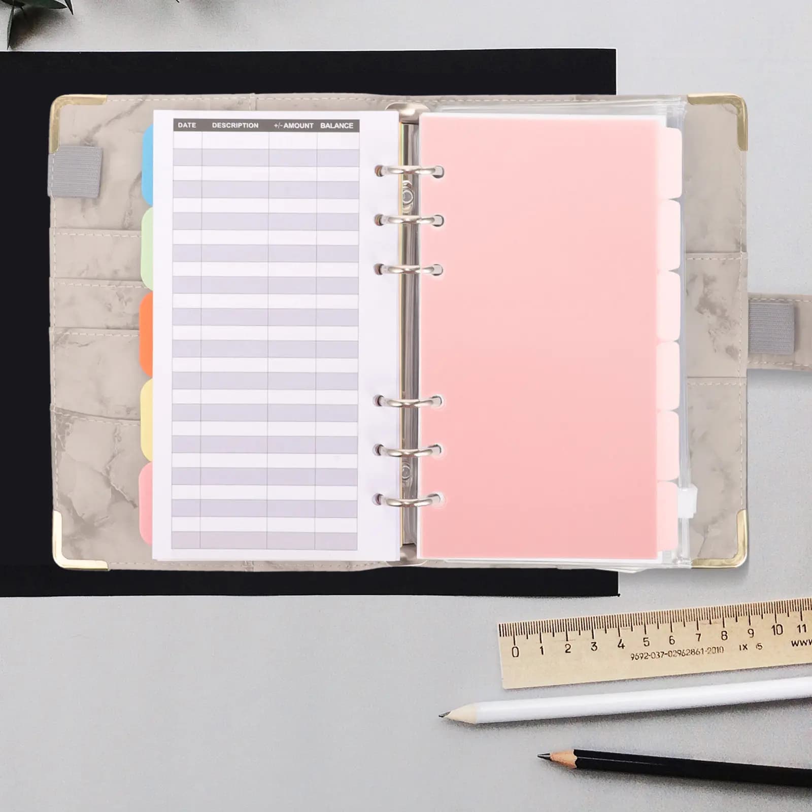 6 Fogli Divisori per Raccoglitori A6, Separatori Estetici e Carini in Plastica, Pagine con Linguette per Planner, Organizer per Quaderni