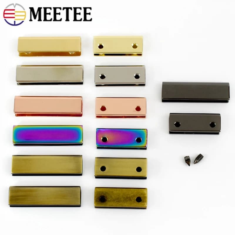 5-20 Pezzi Fibbie Metalliche da 32mm per Borse, Viti Angolari, Clip di Protezione per Bordi, Fermagli per Cinghie, Accessori Fai-da-Te