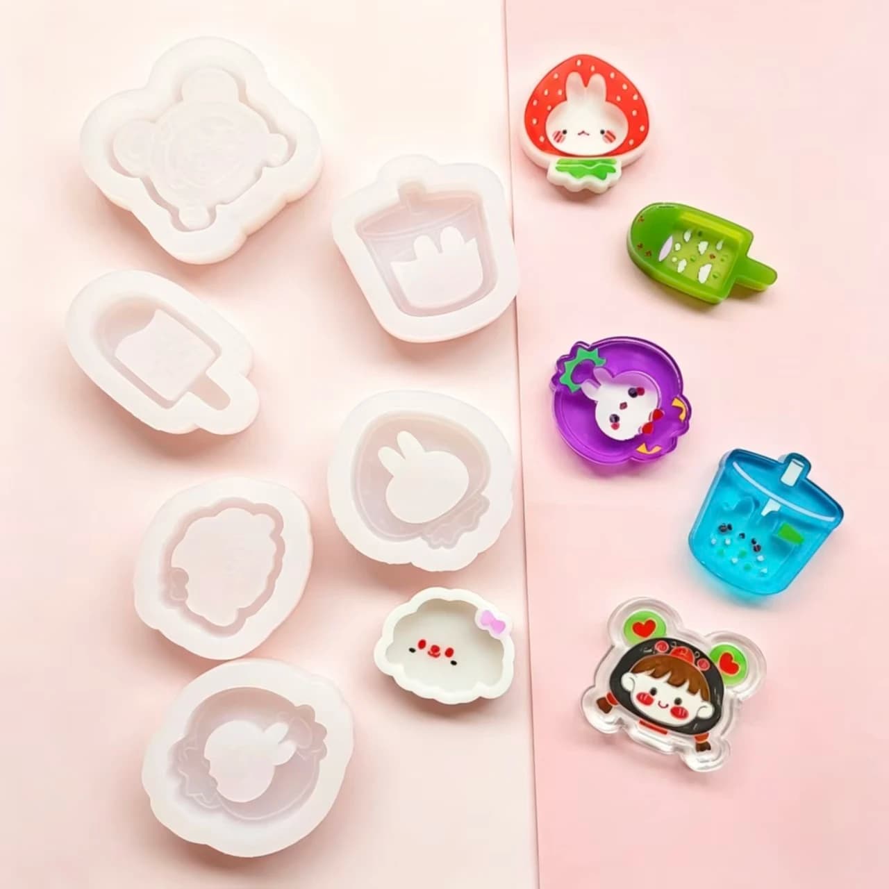 DIY Shaker Mold Drink Cup Cloud Shaped Silicone Mold Epoxy Resin Mold Key Chain Accessories Jewelry Tools