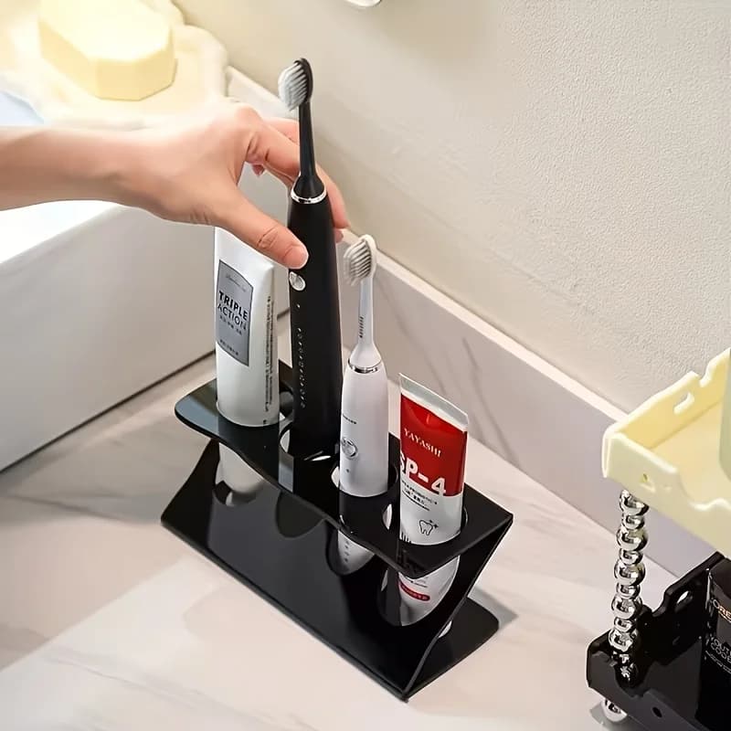 Bathroom Multipurpose Storage Rack for Toothbrush Holder, Multifunctional Drain Rack Organizer, Desktop Organizer for Bathroom A