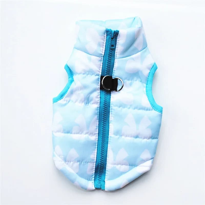 Fall Winter Padded Pet Dog Cat Vest with Leash Ring, Warm Puppy Coat Clothes for Poodle