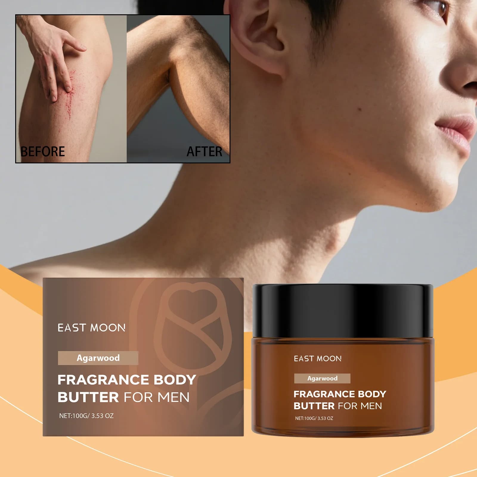 Lozione Corpo Aromatica per Uomo, Idratante per Pelle Secca, Non Unta, Profumo Duraturo, Crema Corpo Rinfrescante e Idratante
