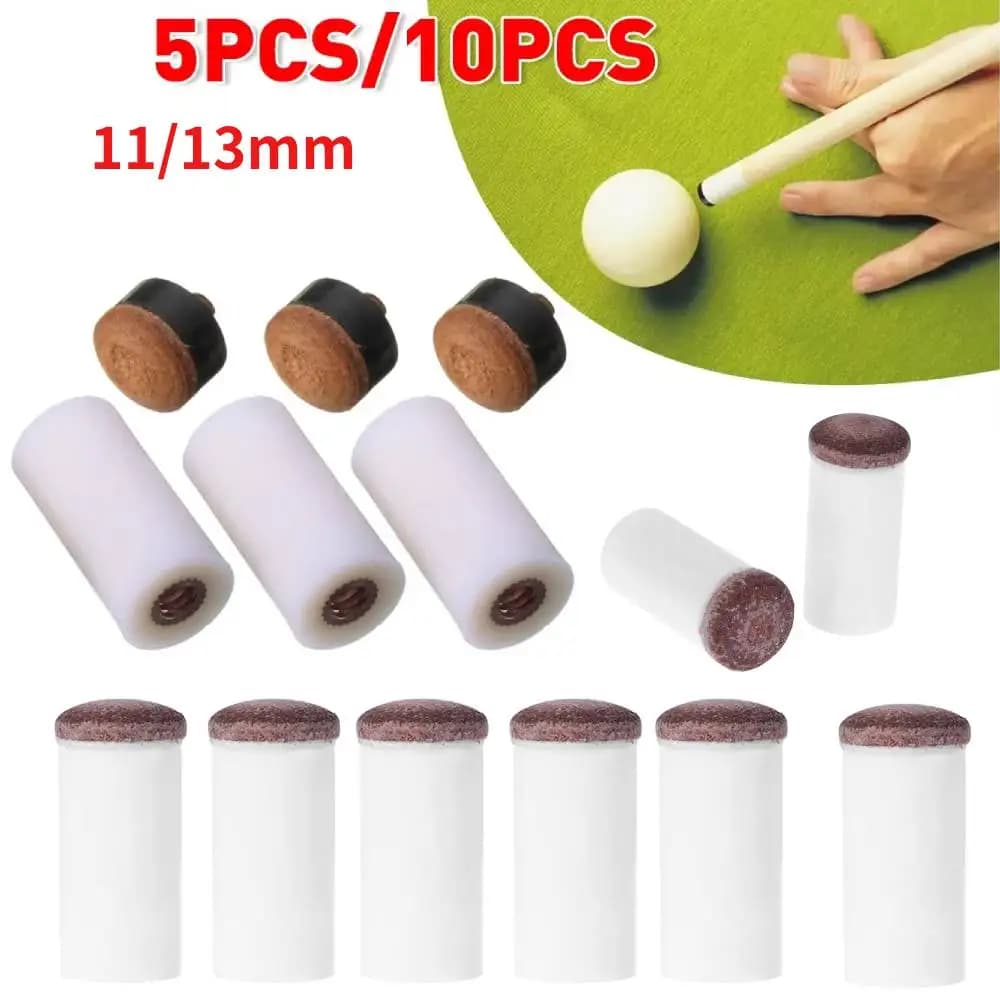 5/10PCS 11/13 millimetri Set di Sostituzione del Biliardo Stecca Da Biliardo Consigli Biliardo Stecca Biliardo Cue Stick Puntali A Vite-On punte Snooker Biliardo accesso