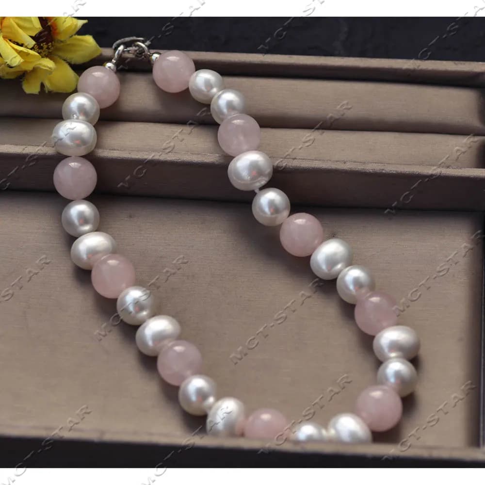MCT·STAR 20'' 20mm Uovo rotondo bianco Conchiglia del Mare del Sud Collana di perle naturali in cristallo rosa CZ (Z14305)