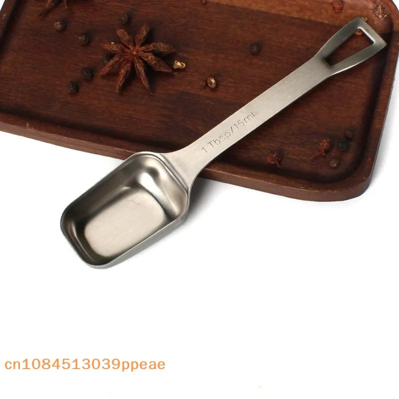 {QTG333} 15ml Measurement Coffee Bean Measuring Spoon 304 Stainless Steel Home Use Coffee Powder Weighing Spoon With Long Handle