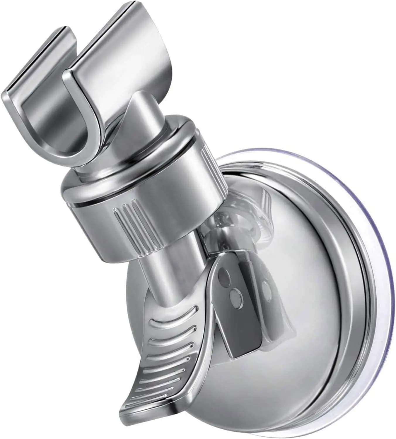 Adjustable Shower Head Holder, Bathroom Suction Cup Handheld Shower Head Bracket, Removable Wall Mounted Suction Bracket (Silver)