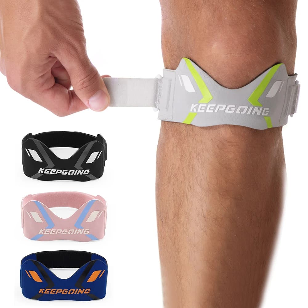 Supporto per Tendine Rotulea, Fascia per Ginocchio, Sollievo dal Dolore al Ginocchio, per Escursionismo, Calcio, Basket, Corsa, Ginocchio da Salterino, Tennis, Tendine