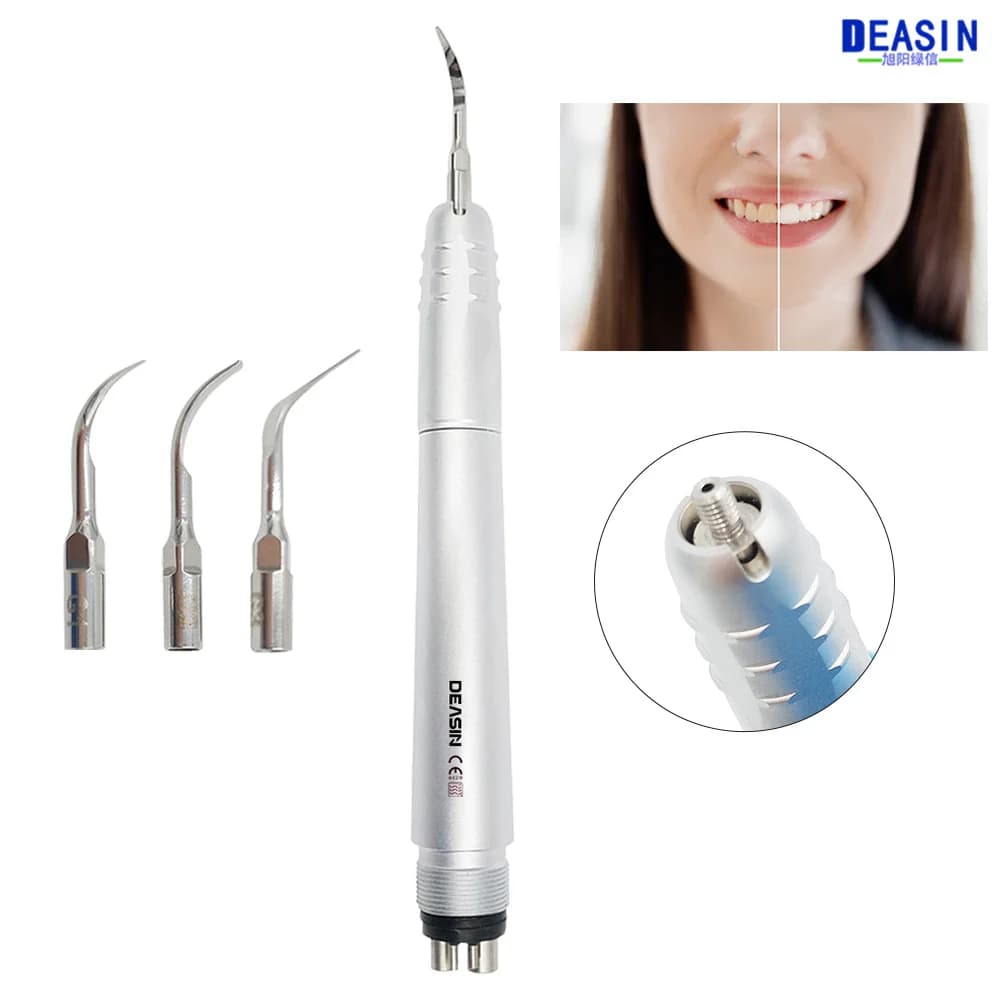 New Dental Ultrasonic Air Scaler with 3 Tips Tooth Calculation Removal Tool Cleaning Manipula Whitening Dente Cleaner Dentista Lab