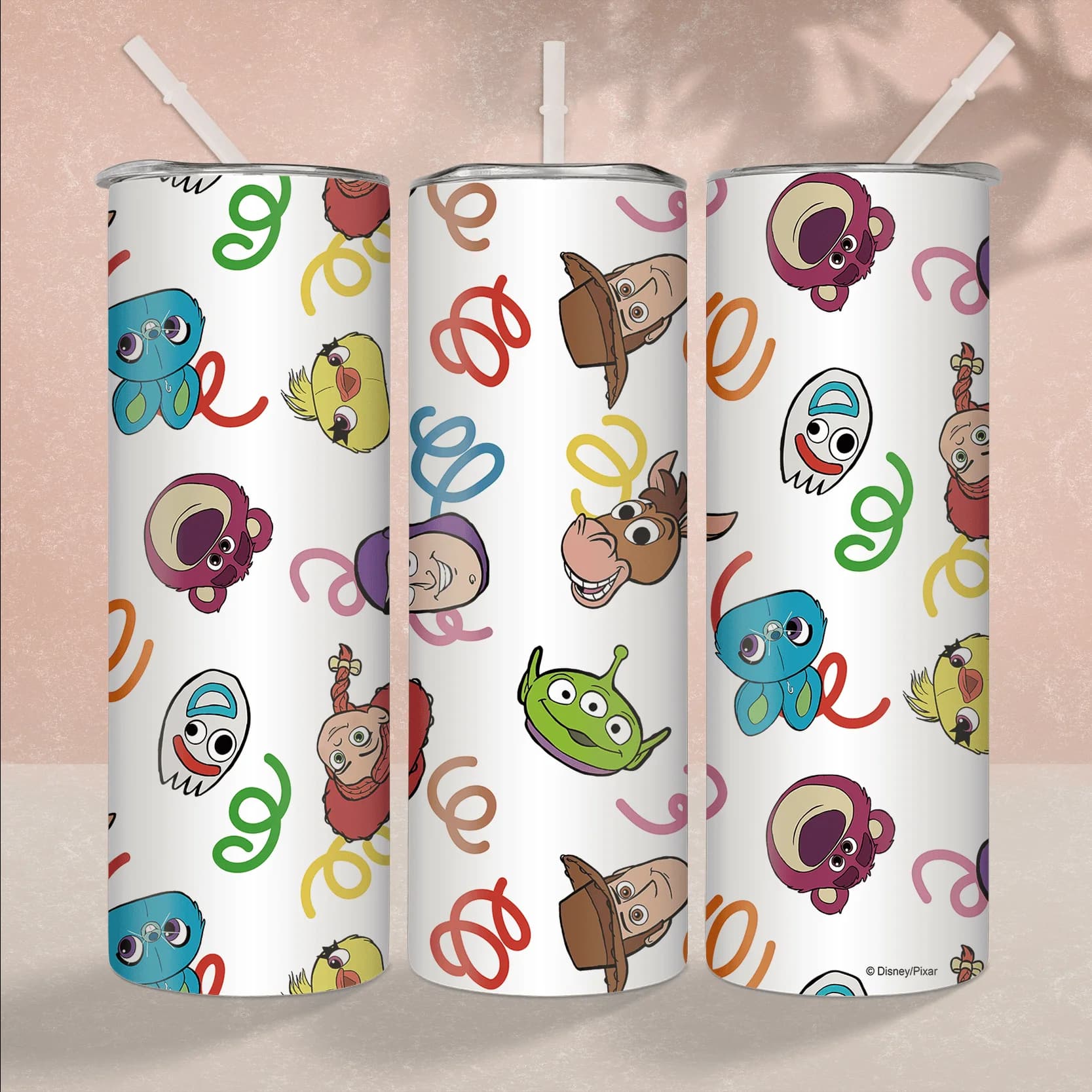 1pc 20oz Toy Story Characters Stainless Steel Tumbler, Cute Alien Woody Insulated Water Bottle with Straw for Coffee & Tea