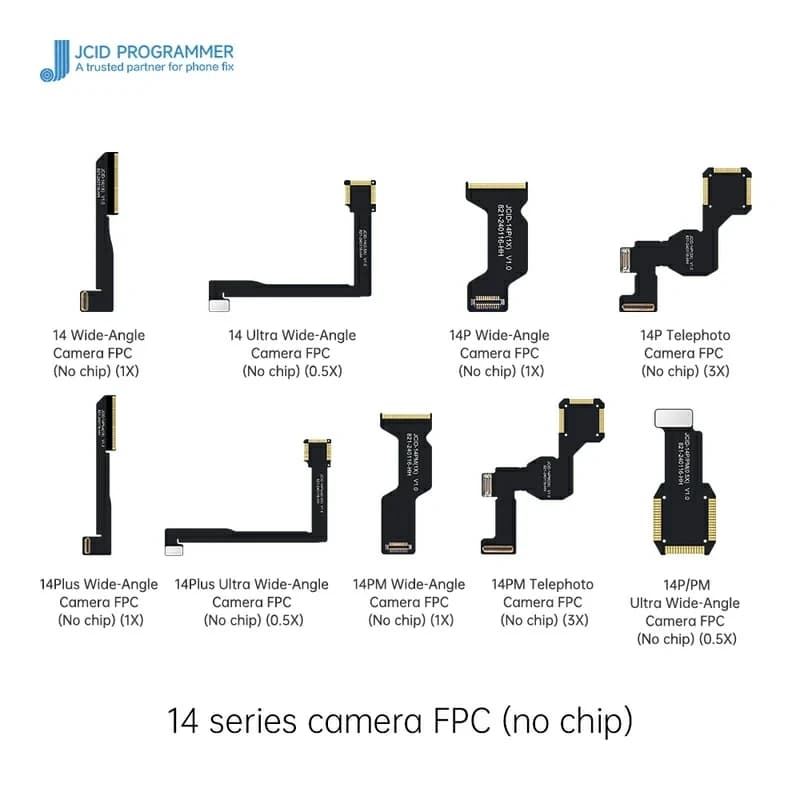 JCID Rear Camera No Chip FPC For Mobile Phone iP7 8 X 11 12 13 14 Back Camera Recovery Soldering Empty Flex Cable Tool
