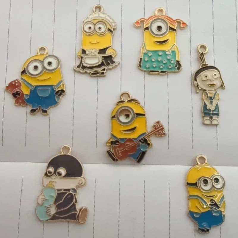 10pcs alloy drip oil cartoon pendant, DIY jewelry making earrings, keychain accessories
