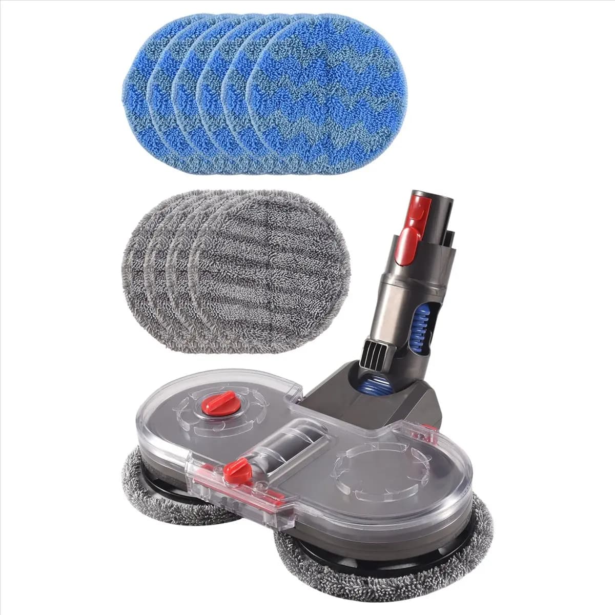 New Factory-Mop Attachment for V15 V11 V10 V8 V7 Vacuum Cleaner, Electric Mop Attachment with Water Tank and 12 Washable Mops