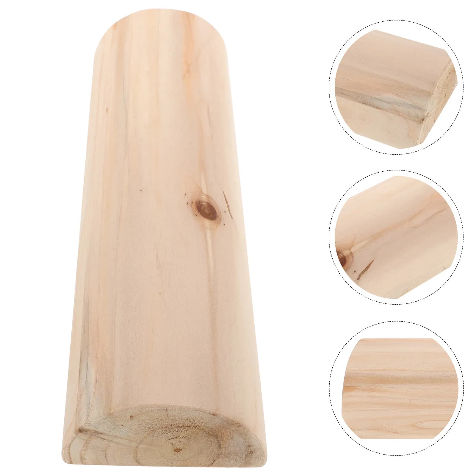 Cuscino Ergonomico in Legno per il Collo, Supporto Lombare in Legno Massello per Sauna, Design con Superficie Liscia e Antigraffio