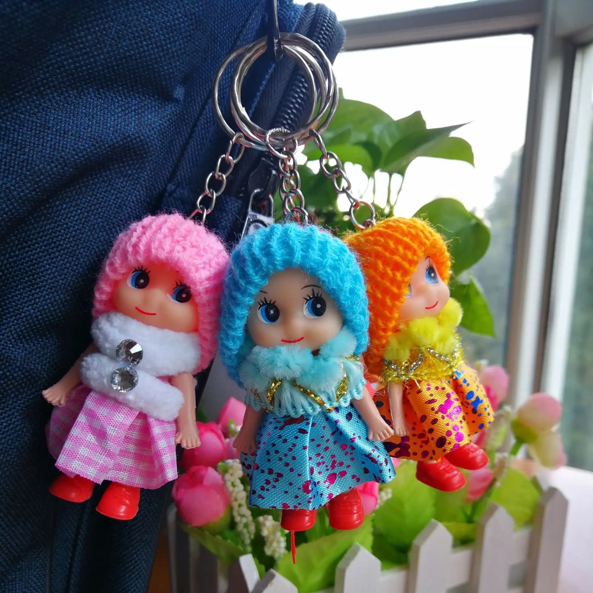 5 pezzi 8 cm mini bambola carina principessa bambola confusa portachiavi ciondolo Corea bambola confusa giocattolo zaino decorazione regali di compleanno
