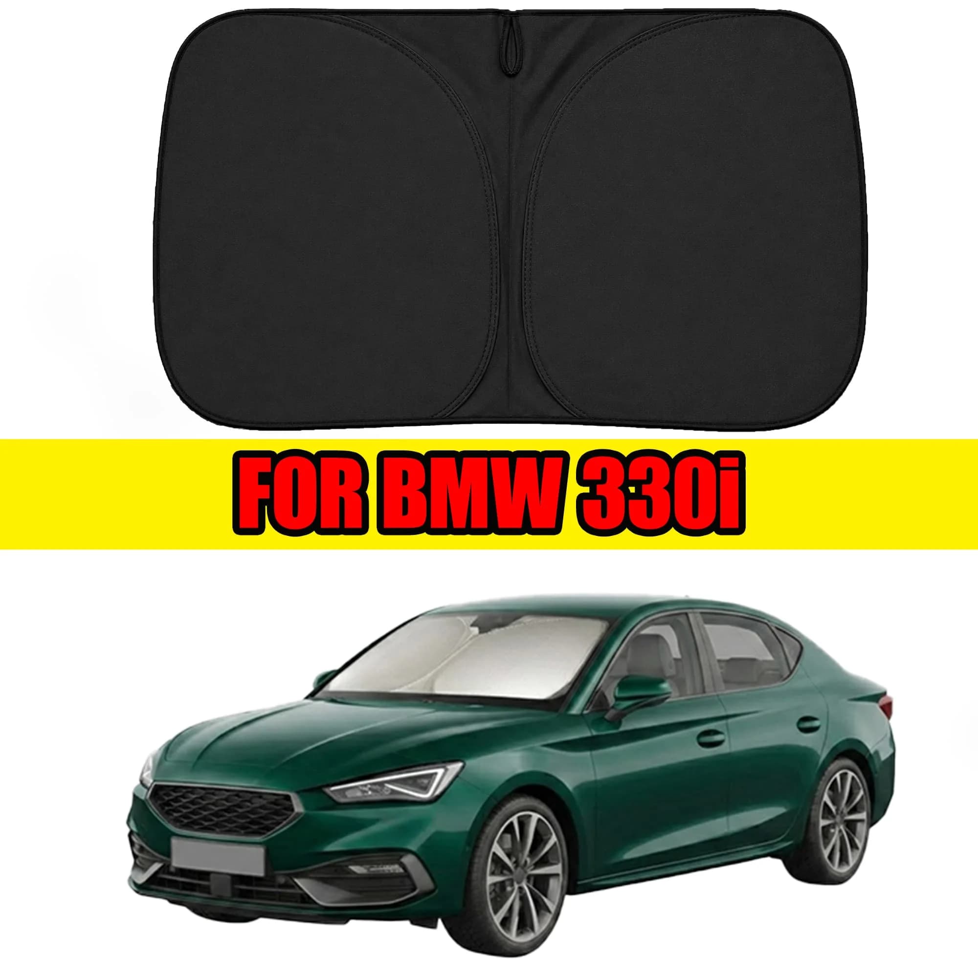 FOR BMW 330i Windshield Sunshade With Titanium Silver Coating, UV Protection & Heat Block