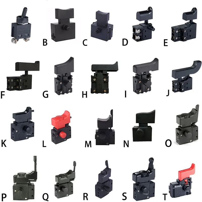 Pulsante di attivazione del controllo della velocità dell'interruttore dell'utensile elettrico in miniatura per accessori per attrezzature per trapano a percussione per smerigliatrice angolare