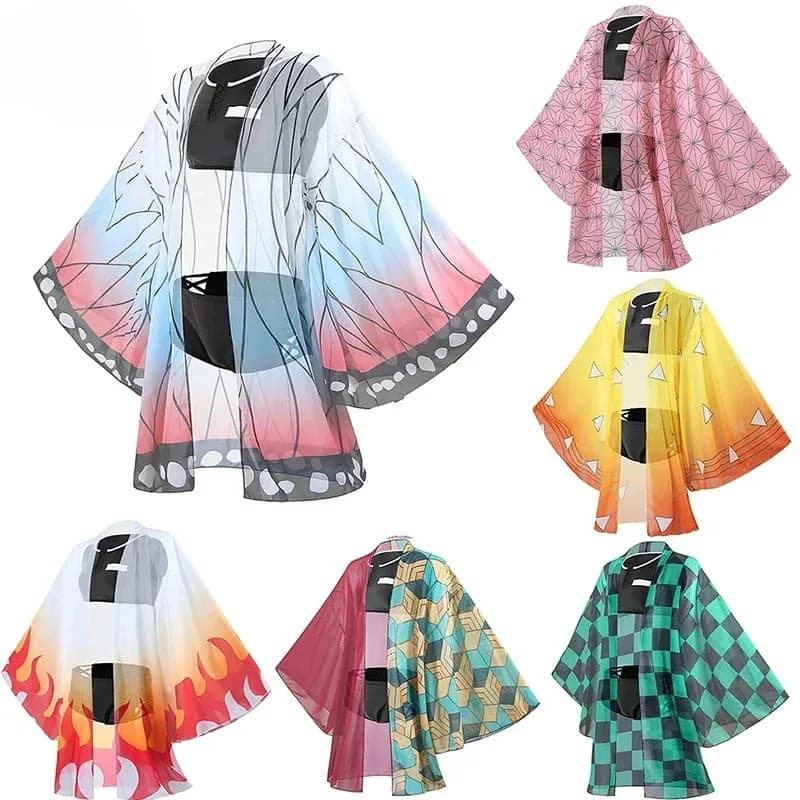 Anime Demone Slayer Shinobu Kocho Costumi Cosplay Spiaggia Estate Costume da bagno Kimetsu No Yaiba Kimono Kamado Nezuko Bikini per le donne