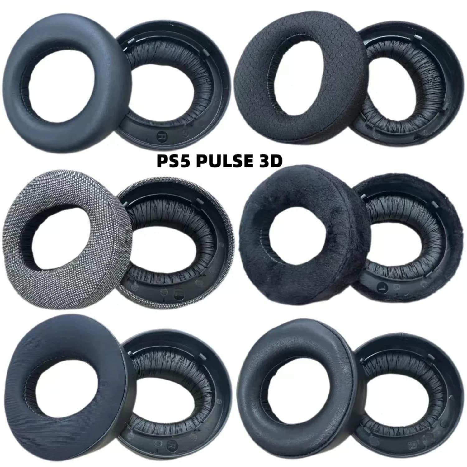 For Sony PS5 PULSE 3D Headset Protein Leather Earpads Replacement Cooling Gel Memory Foam Ear Cushions Velour Cloth Ear Pads