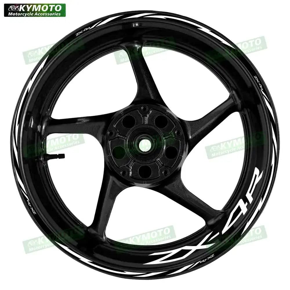 For ZX-4R ZX4R reflective motorcycle accessories stickers 17 inch front and rear rim stripe decals off-road fairing decoration