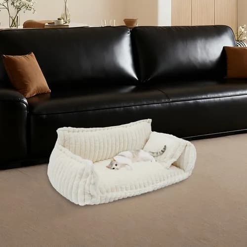 Divano per Animali Domestici con Rivestimento Rimovibile e Lavabile per Cani e Gatti, Letto Calmante