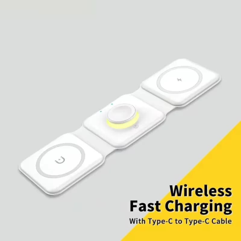 Magnetic wireless charger 3 in 1 Quick charging dock station for iPhone 16 15 14 17 Pro Max Apple Watch AirPods phone charger