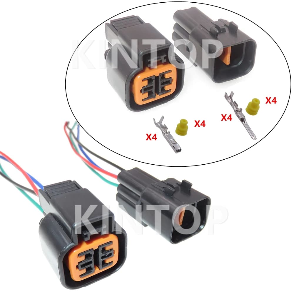 1 Set 4 Spilli Auto Cavo di Cablaggio Presa Per Hyundai Kia KPB623-04620 PB621-04020 PB625-04027 Sensore di Ossigeno Auto Spina Impermeabile