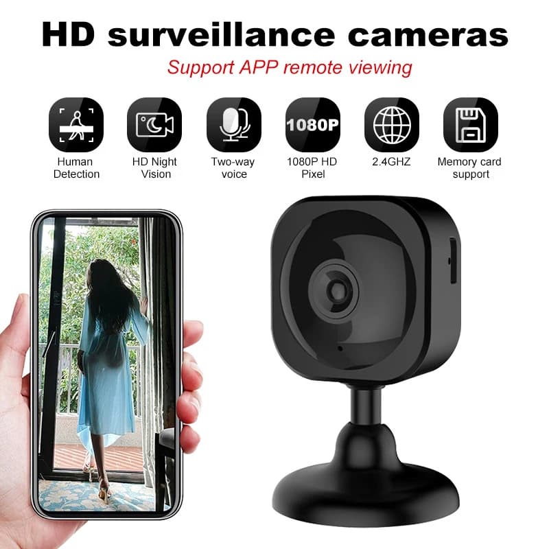 Telecamera IP Wifi 1080P Visione notturna esterna Telecamera di sorveglianza audio bidirezionale Mini telecamera di sicurezza Home Baby Monitor App remota
