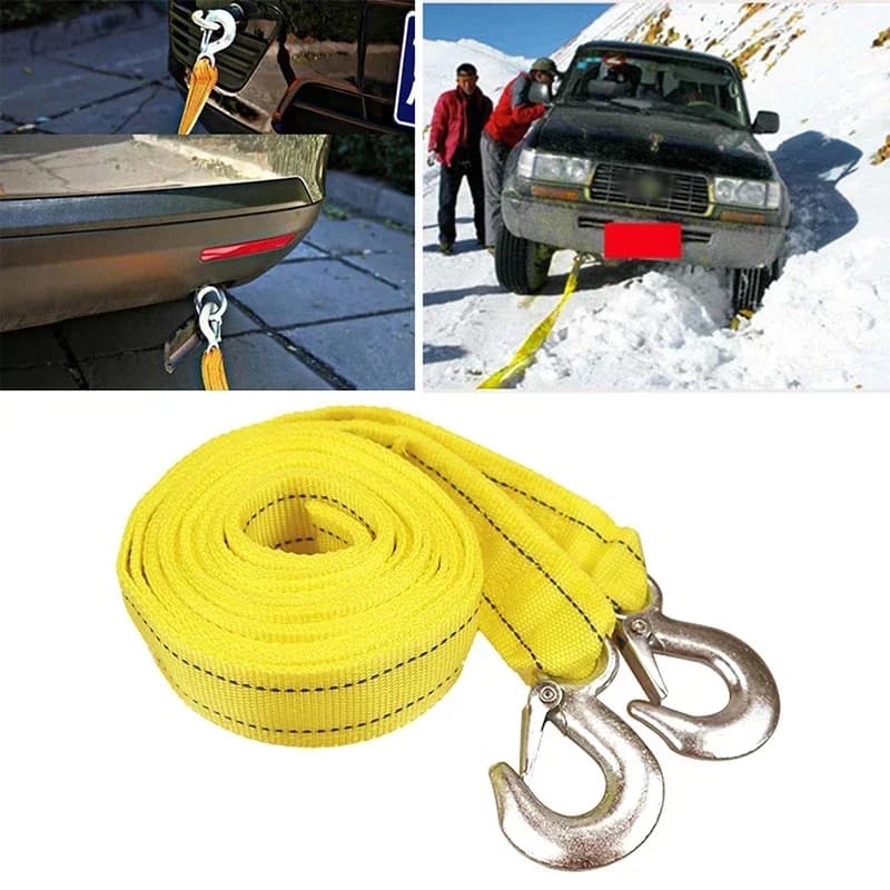 4 m car towing cable, 5 ton resistant, for towing, towing rope, van hooks, road recovery, for Audi Benz Buick Skoda Mazda Ford Toyota BMW