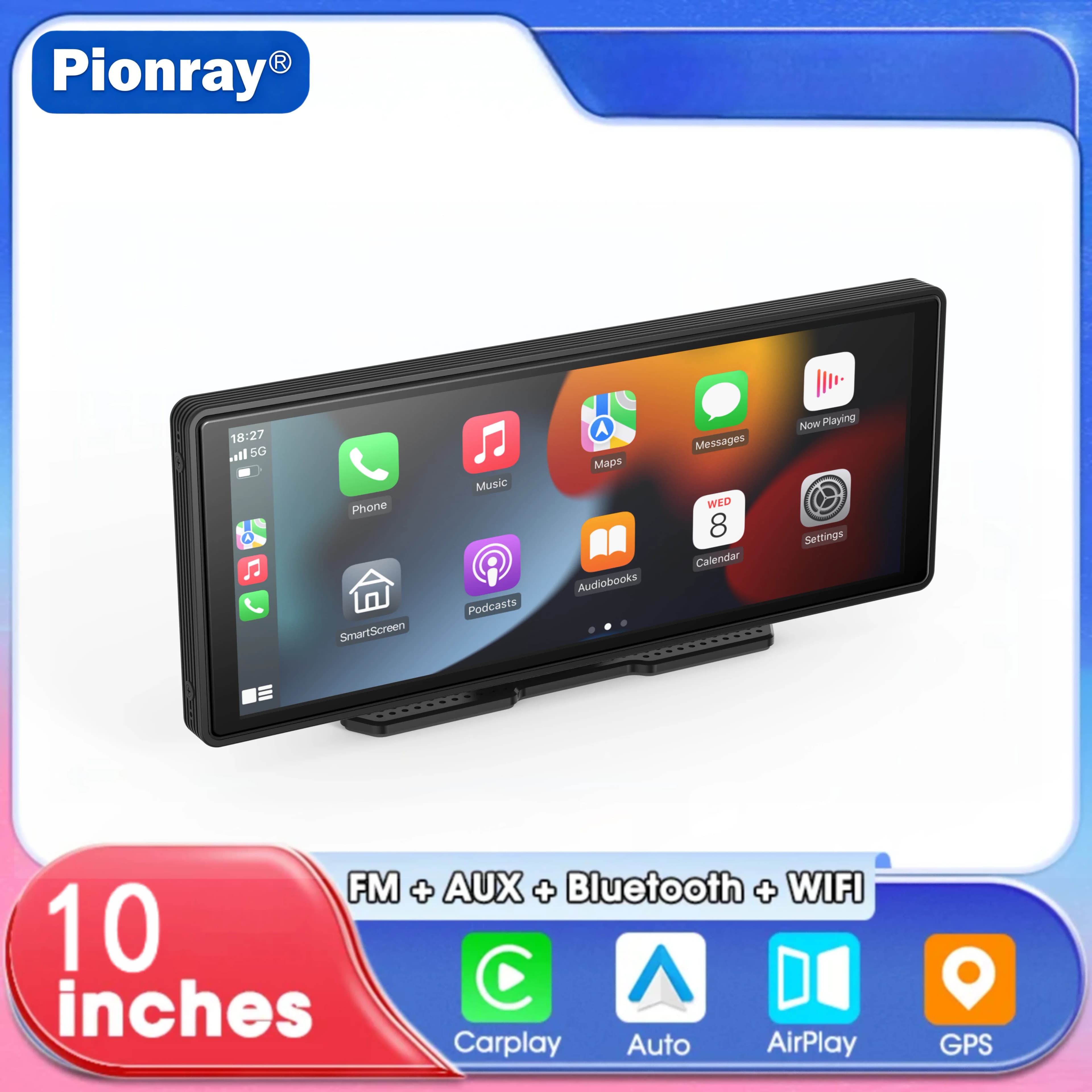 Multimedia Autoradio with 10.26 Screen, Universal Wireless Carplay, AndroidAuto, Bluetooth, AUX, USB