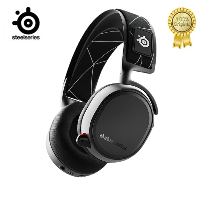 Gaming Headphones Wireless SteelSeries Arctis 9 Used Original with Integrated Connection 2.4GHz + Bluetooth and Audio 7.1 for E-games