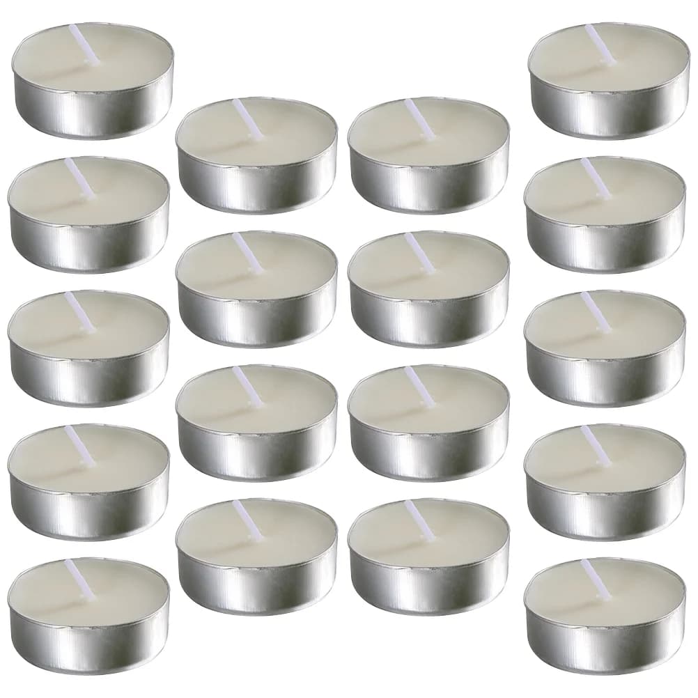 50 pezzi candele rotonde bianche piccole candele tealight senza fumo profumate alla vaniglia decorazioni per la casa candele romantiche candele rotonde per la casa