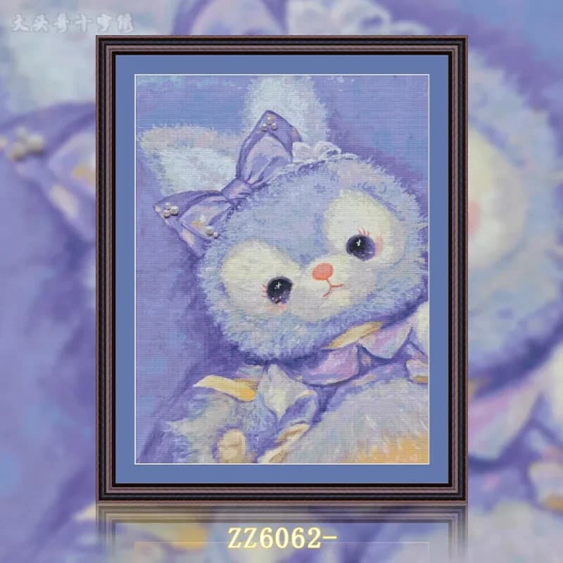 [ZZ6062-Zimeng Xingdailu] 11CT 14CT 16CT DIY Stamped Cross Stitch Kit with Printed Canvas and Cotton Threads Embroidery, Needles