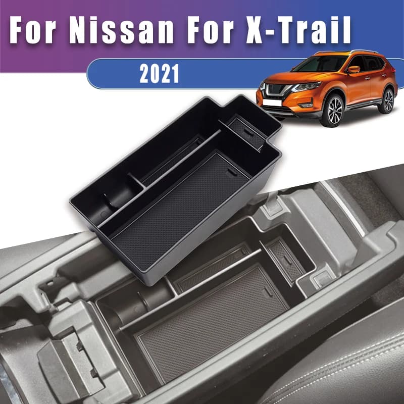 Vassoio organizer per console centrale personalizzato adatto per Nissan X-Trail 2021 scatola portaoggetti per bracciolo inserto accessori per veicoli multifunzionali