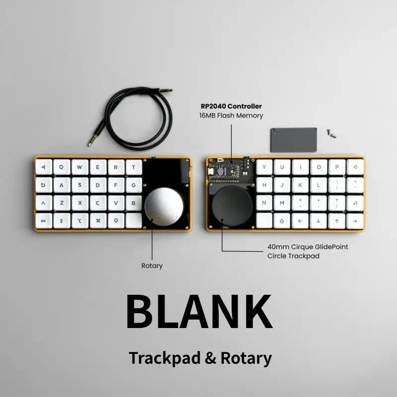 Tastiera divisa a basso profilo cablata vuota con trackpad e viale rotante Firmware Supporto hot swap Tastiera Choc V1/V2 Ortho Planck