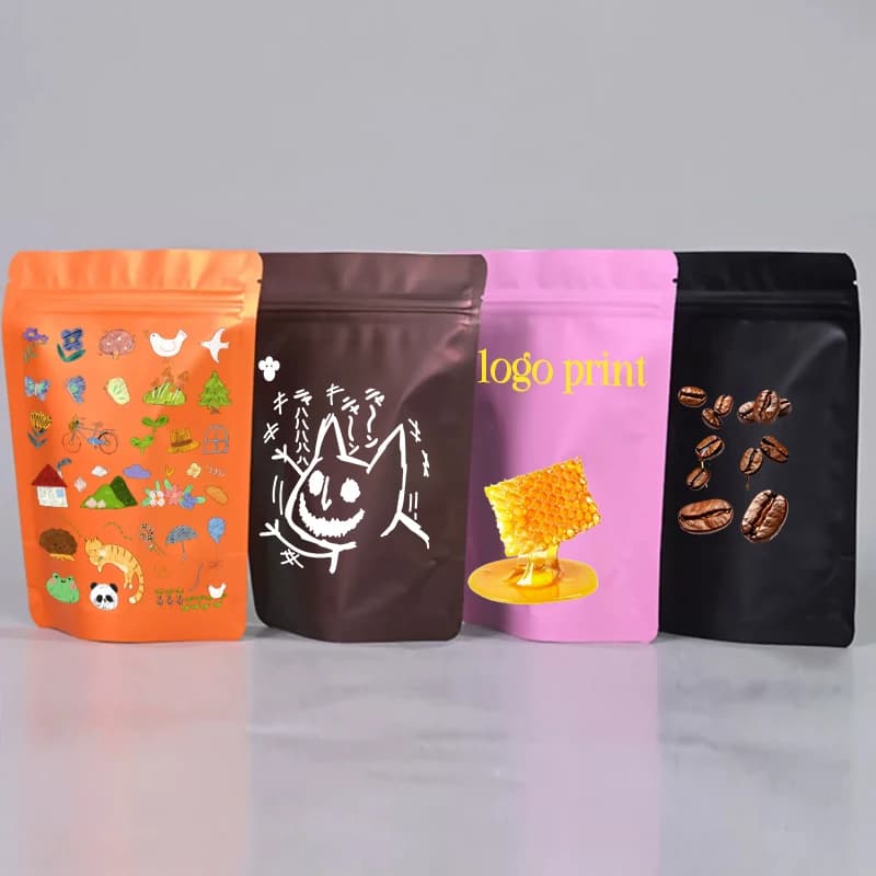 Sacchetti per imballaggio alimentare addensati con stampa personalizzata, sacchetti ciechi sigillanti in piedi colorati, frutta secca, sacchetti per la conservazione dei snack