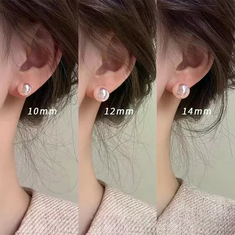 Fashion Pink Pearl Stud Earrings For Beauty Women Simple Elegance Light Luxury Ear Accessories Fashion Party Jewelry Gifts